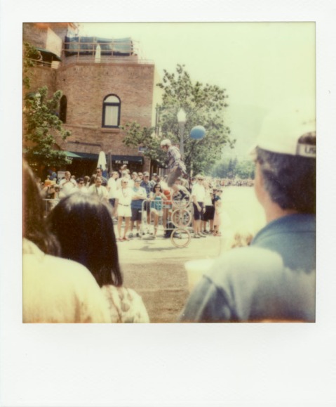 Three-wheeled Unicycle - Aspen 4th of July Parade 2012- Impossible Project PX-70 COOL