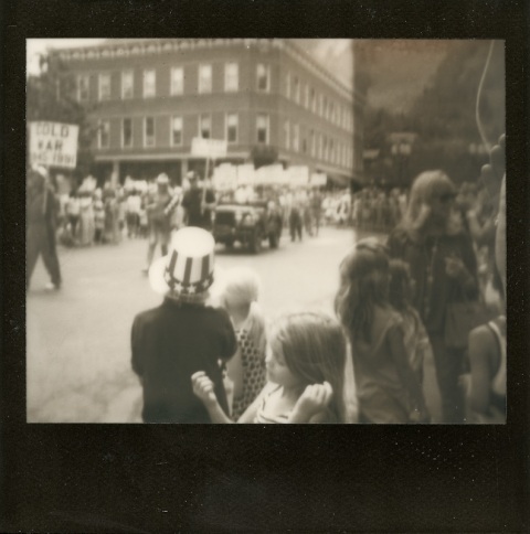 Photo: Synthia Goode - 4th of July Parade - Spectra SE - Impossible Project Black Frame PZ600